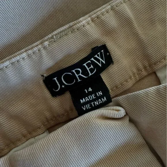 J. Crew Pleated capeside chino pants BP502 trousers in Light Khaki Size 14 - Picture 7 of 10